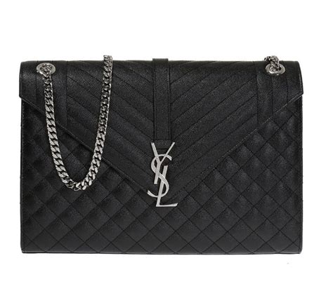 saint laurent ysl black large envelope college monogram handbag 396910|YSL large envelope bag.